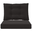 VidaXL Poduszka do sofy na zewnątrz 2 pcs Czarny Poliester