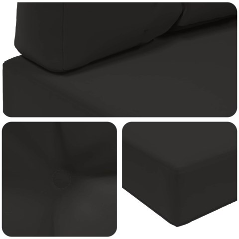 VidaXL Poduszka do sofy na zewnątrz 2 pcs Czarny Poliester