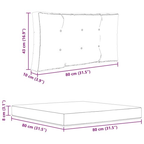 VidaXL Poduszka do sofy na zewnątrz 2 pcs Czarny Poliester
