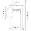VidaXL Kinkiety zewnętrzne, 2 szt., czarne, stal nierdzewna