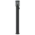 VidaXL Lampa ogrodowa słupek z gniazdkiem, czarna, 110 cm, stal