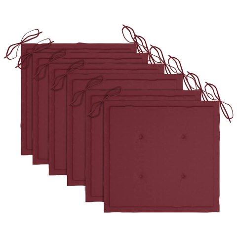 SKŁADANE KRZESŁA OGRODOWE Z PODUSZKAMI 6 SZT. DREWNO AKACJOWE