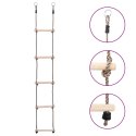 VidaXL Drabinka 5-stopniowa, 210 cm, lite drewno sosnowe