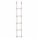 VidaXL Drabinka 5-stopniowa, 210 cm, lite drewno sosnowe