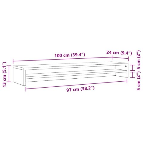 PODSTAWKA POD MONITOR DĄB SONOMA 100X24X13CM