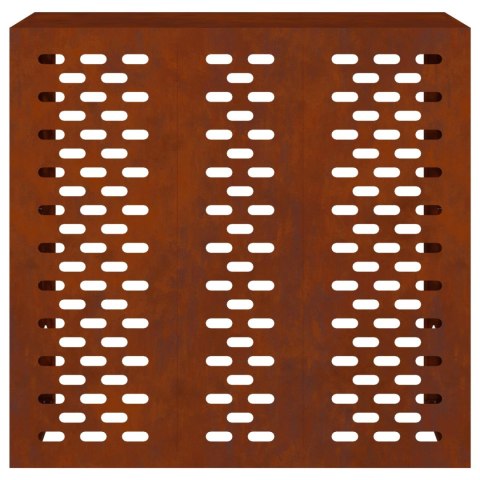 VidaXL Pokrywa do klimatyzatora Rdzawy 110 x 50 x 105 cm