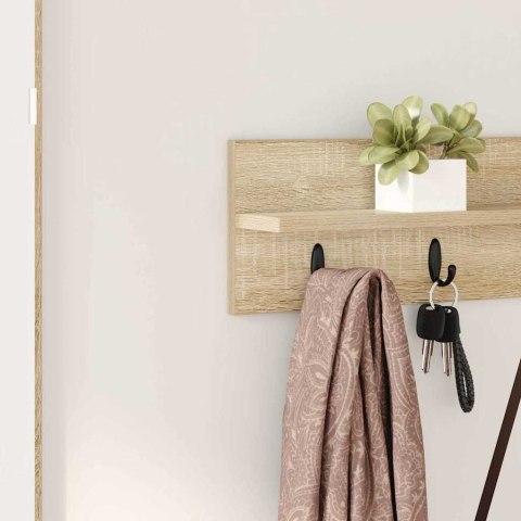 VidaXL Wieszak na płaszcze montowany na ścianie Dąb Sonoma