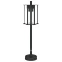 VidaXL Lampy ogrodowe stojące, 3 szt., czarne, 60 cm, stal nierdzewna