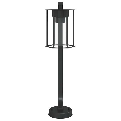 VidaXL Lampy ogrodowe stojące, 3 szt., czarne, 60 cm, stal nierdzewna