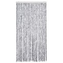 VidaXL Zasłona przeciwko owadom, biało-szara, 100x200 cm, szenil