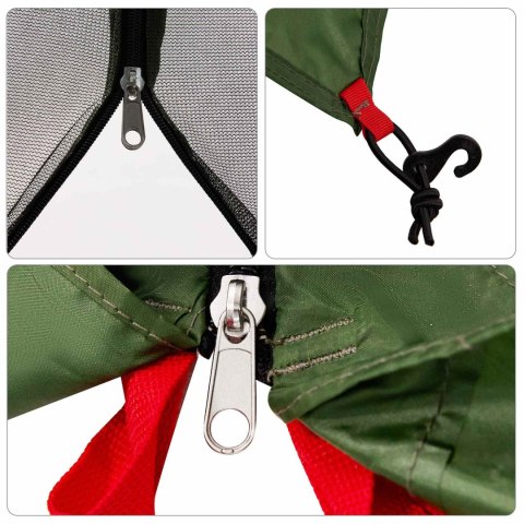 ZESTAW NAMIOTÓW KEMPINGOWYCH 2 PCS ZIELONY TAFTA I TKANINA