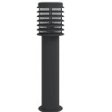 VidaXL Lampy ogrodowe na słupku, z gniazdkiem, 3 szt., czarne, 60 cm