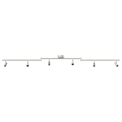 VidaXL Reflektor sufitowy Nikiel 176,5 x 9,5 x 14 cm Stal