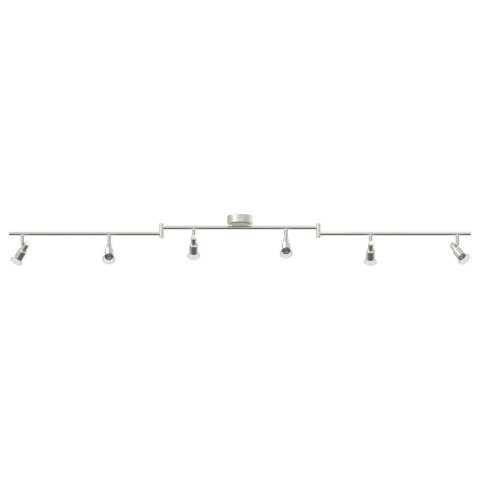 VidaXL Reflektor sufitowy Nikiel 176,5 x 9,5 x 14 cm Stal