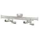 VidaXL Reflektor sufitowy Nikiel 176,5 x 9,5 x 14 cm Stal