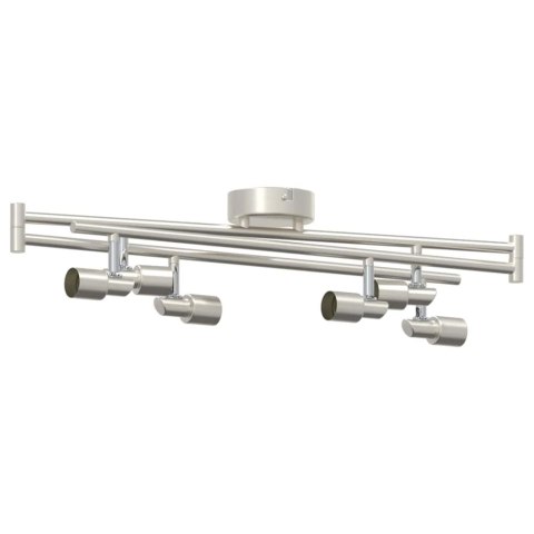 VidaXL Reflektor sufitowy Nikiel 176,5 x 9,5 x 14 cm Stal