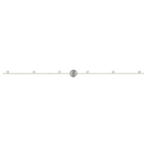 VidaXL Reflektor sufitowy Nikiel 176,5 x 9,5 x 14 cm Stal