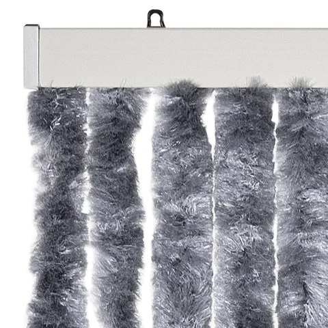 VidaXL Zasłona przeciwko owadom, srebrna, 100x200 cm, szenil