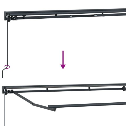 VidaXL Rama manualnej markizy Z regulacją Antracyt 4 × 3,5 m Stal