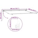 VidaXL Rama markizy Kremowy 300 x 200 cm Poliester z powłoką PU