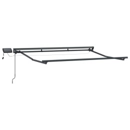 VidaXL Ręczny ramowy zewnętrzny markizowy z LED Antracyt 3,5 x 2,5 m