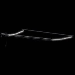 VidaXL Ręczny ramowy zewnętrzny markizowy z LED Antracyt 4 x 2 m