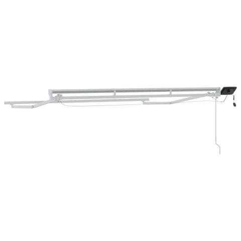 VidaXL Ręczny ramowy zewnętrzny markizowy z LED Biały 2,5 x 2 m