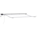 VidaXL Ręczny ramowy zewnętrzny markizowy z LED Biały 3 x 2,5 m