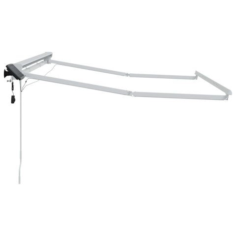 VidaXL Ręczny ramowy zewnętrzny markizowy z LED Biały 3 x 2 m