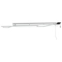 VidaXL Ręczny ramowy zewnętrzny markizowy z LED Biały 3,5 x 2,5 m