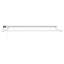 VidaXL Ręczny ramowy zewnętrzny markizowy z LED Biały 4,5 × 3,5 m