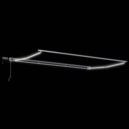 VidaXL Ręczny ramowy zewnętrzny markizowy z LED Biały 5 x 3 m