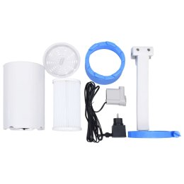 VidaXL Skimmer i pompa z zasilacz, wieszane w basenie, 16 cm, plastik
