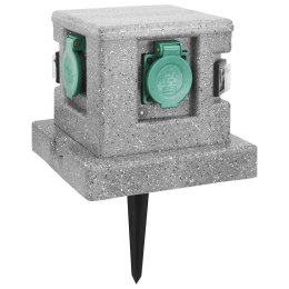 VidaXL Gniazdo ogrodowe z czujnikiem zmierzchu, plastik