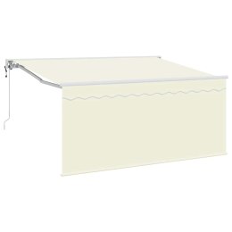 VidaXL Markiza zwijana Kremowy 300 x 200 cm Poliester i aluminium