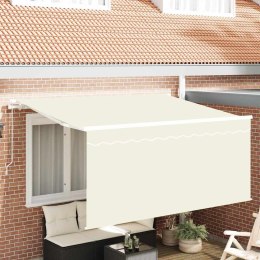VidaXL Markiza zwijana Kremowy 300 x 200 cm Poliester i aluminium