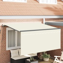 VidaXL Markiza zwijana Kremowy 300 x 200 cm Poliester i aluminium