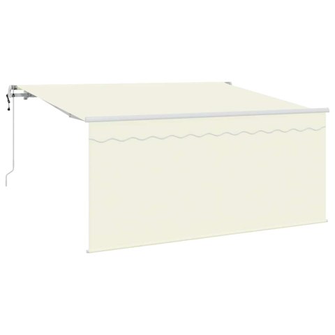 MARKIZA OGRODOWA ZWIJANA KREMOWY 300X200CM POLIESTER I ALUMINIUM