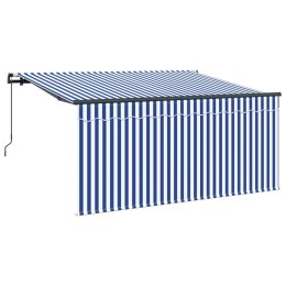VidaXL Markiza zwijana Niebieski i biały 300 x 200 cm
