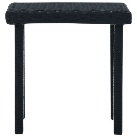 OGRODOWY STOLIK HERBACIANY CZARNY 40X40X40CM POLIRATTAN