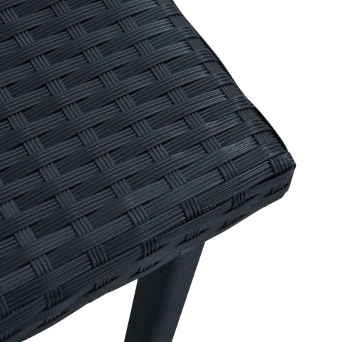 OGRODOWY STOLIK HERBACIANY CZARNY 40X40X40CM POLIRATTAN
