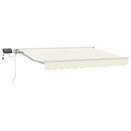 VidaXL Ręczny ramowy zewnętrzny markizowy z LED Kremowy 3 x 2 m