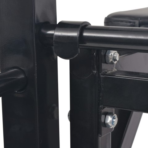 VidaXL Wielofunkcyjna poręcz ścienna do ćwiczeń, czarna