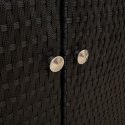 SZAFKA DO PRZECHOWYWANIA CZARNY 100X36X102CM RATTAN