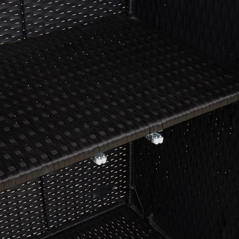 SZAFKA DO PRZECHOWYWANIA CZARNY 100X36X102CM RATTAN