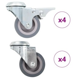 VidaXL 8 kółek skrętnych z otworem na śrubę, 50 mm