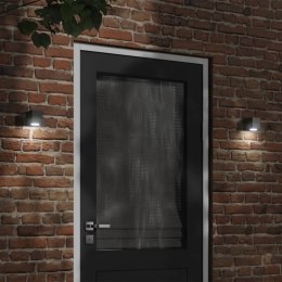 VidaXL Kinkiety zewnętrzne, 2 szt., czarne, odlewane aluminium