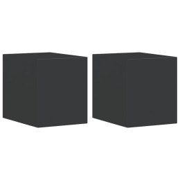VidaXL Kinkiety zewnętrzne, 2 szt., czarne, odlewane aluminium