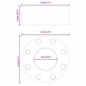 VidaXL Ochraniacze do stołu do piłkarzyków 16 pcs Czarny TPE