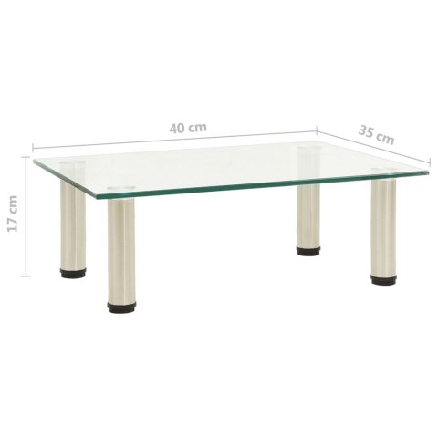 STOJAK POD TV PRZEZROCZYSTY 40X35X17CM SZKŁO HARTOWANE